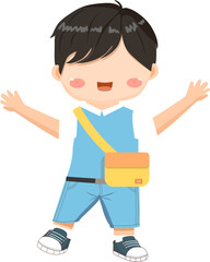 cute boy student uniform