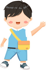 cute boy student uniform