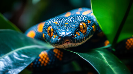 Non Venomous Snake on White Background