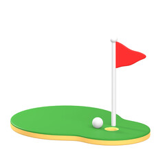 3D Golf Course Illustration