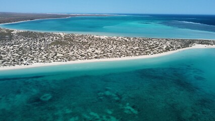 Obraz premium view from the beach, winderabandi point, ningaloo coast, western australia