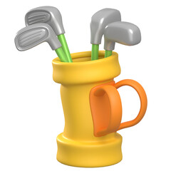 3D Golf Bag Illustration
