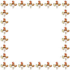 thanksgiving traditional food pattern illustration on transparent background