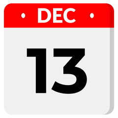 13 December Date Icon