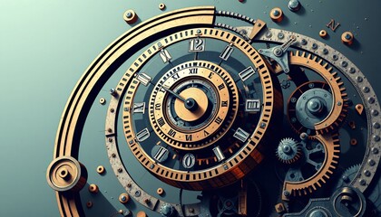 Obraz premium Abstract Clockwork Mechanism