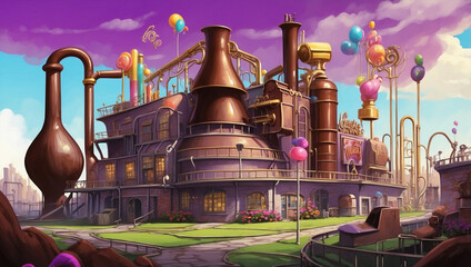 Whimsical Willy Wonka Illustration