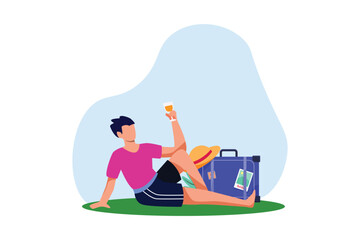 Weekend Activity Flat Design Illustration