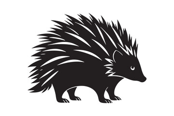 Porcupine  silhouette vector illustration, Porcupine  silhouette vector, Porcupine  silhouette 