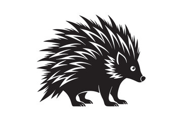 Porcupine  silhouette vector illustration, Porcupine  silhouette vector, Porcupine  silhouette 