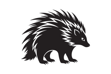 Porcupine  silhouette vector illustration, Porcupine  silhouette vector, Porcupine  silhouette 