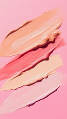 Beige nude tone lipstick make up isolated on a studio background,natural Liquid lipsticks,makeup cosmetic lips, product mockup for beauty fashion business,sale,swatch color,template.