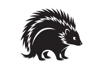 Porcupine  silhouette vector illustration, Porcupine  silhouette vector, Porcupine  silhouette 