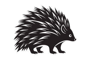 Porcupine  silhouette vector illustration, Porcupine  silhouette vector, Porcupine  silhouette 