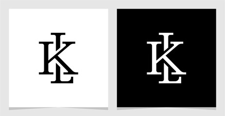 LK KL L K Letter Monogram Logo Element Vector , Initial Logo for Brand Company Element