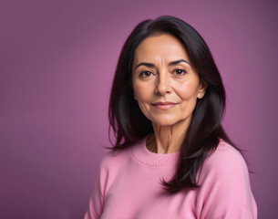 Fototapeta premium Portrait of a mature woman with long hair
