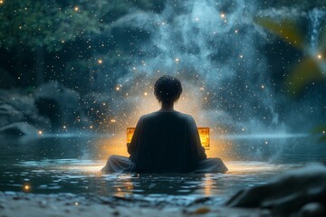 Obraz premium The Mobile Workspace, Digital Nomadism and Lifestyle