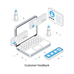 Online Survey isometric stock illustration. EPS File stock illustration
