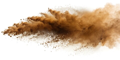 Floating Dust on White Photo. Dust Particles in Flight Image. Airborne Dust Isolated Motion. White Background Dust Display. Dust Clouds in Air Isolated.