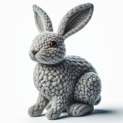 Obraz premium knitted rabbit isolated