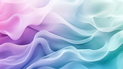 Obraz premium Abstract wavy background with pastel colors in pink, purple, blue, and green.