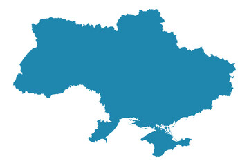 Obraz premium Abstract - High Detailed blue Map of Ukraine isolated on white background. for your web site design map logo, app, Travel. Vector illustration eps10.