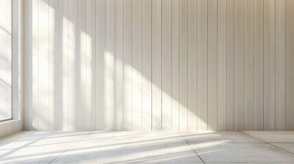 Fototapeta premium Elegant wall adorned with a stunning white stripe pattern, showcasing traditional design elements and sophisticated craftsmanship.