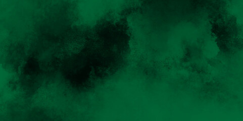 abstract cloud and vapor texture background. Black and Green smoke aquarelle smudge illustration smooth grungy smokey light green colors ink glow. green color powder explosion	
