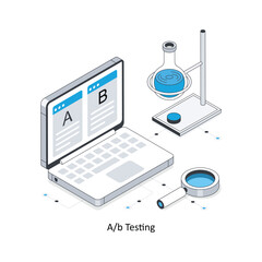 A/B testing isometric stock illustration. EPS File stock illustration