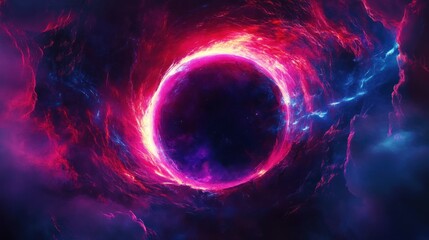 Obraz premium Cosmic Nebula with Glowing Ring