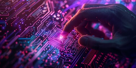 Futuristic background software coding data analytics programmer engineer digital science and cyber security theme design. Generative AI