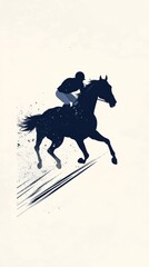 Minimalist Background of Geelong Cup Race: Sporty Design with Heart-Racing Speed on a Melbourne Beach at Sunrise
