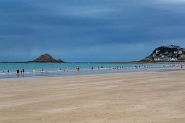 Pleneuf val andre beach, Armor Coast, Brittany in France