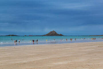 Pleneuf val andre beach, Armor Coast, Brittany in France