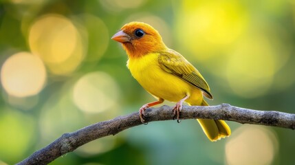 Yellow Bird on a Branch