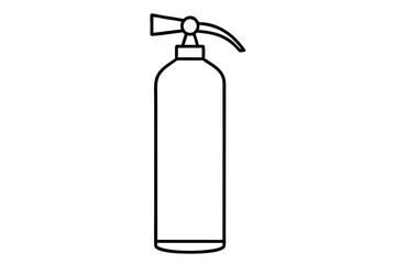 Extinguisher | vector silhouette illustration on white background