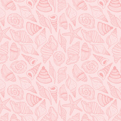 Bright vector background pattern with underwater marine life. Includes coral, seashells, and aquatic creatures. Perfect for kids designs, summer themes, and marine graphics.