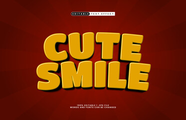 cute smile editable text effect with a play and toys text style