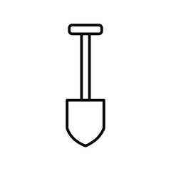 shovel line icon