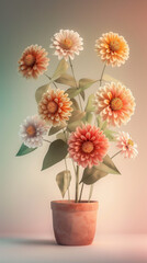Obraz premium A Potted Bouquet of Flowers