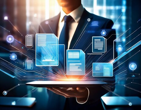 Hologramme Ideal f&uuml;r Werbung Cloud Hand Architektur etc