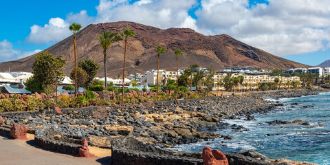 Vacation resorts on the Playa Blanca