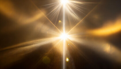 A mesmerizing display of light beams radiating through a darkened space, creating a captivating and ethereal atmosphere at dusk