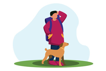 Weekend Activity Flat Design Illustration