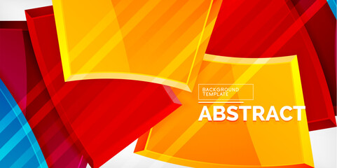 Vector abstract color geometric shapes. Illustration For Wallpaper, Banner, Background, Card, Book Illustration, landing page