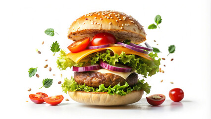  Delicious Cheeseburger with Fresh Ingredients