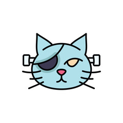 Pirate Cat vector icon