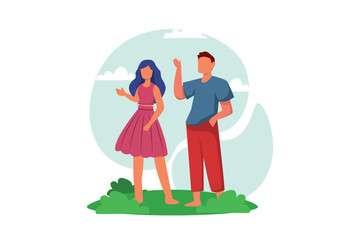 Weekend Activity Flat Design Illustration