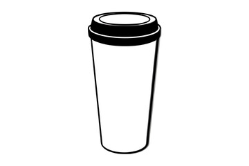 Travel Mug | vector silhouette illustration on white background