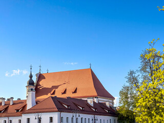 Obraz premium Street view of old village Vilnius in Lithuania