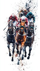 Naklejka premium Minimalist Background of Geelong Cup Race: A Calm Ocean Horizon with Waves Crashing at Torquay, Victoria 